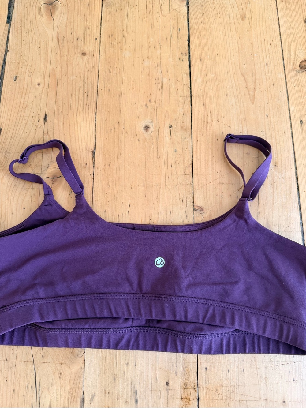 CRZ YOGA Purple Adjustable-Strap Sports Bralette
